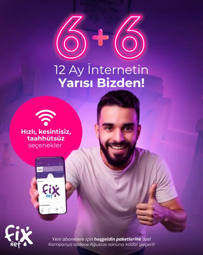 12 Ay İnternetin Yarısı Bizden!